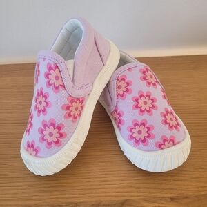 Jack & Lily My Kicks Floral Pink Kids Slip-On Shoes Size US 5 Toddler